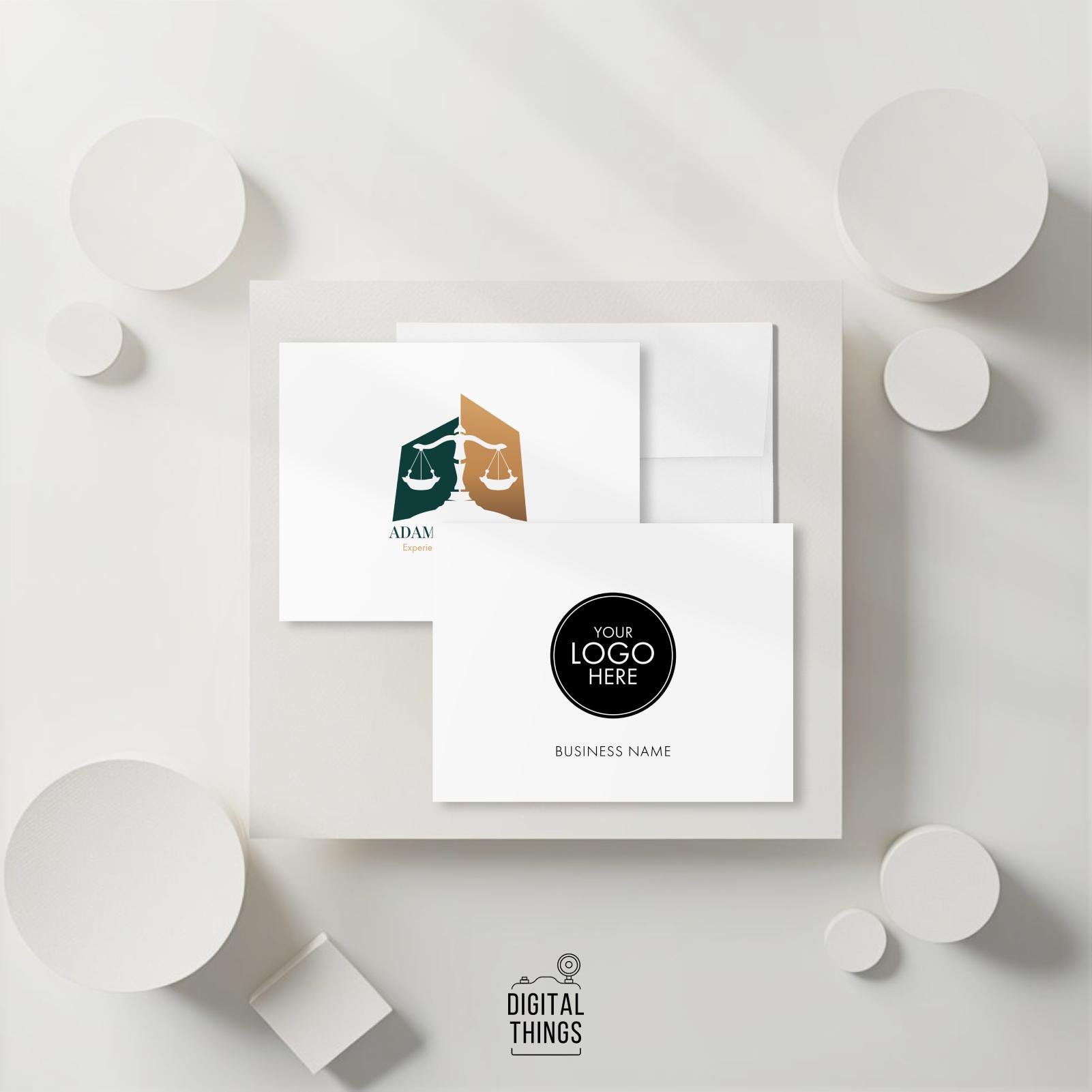 Personalized Logo Stationery, Business Logo Note Cards, Custom ...