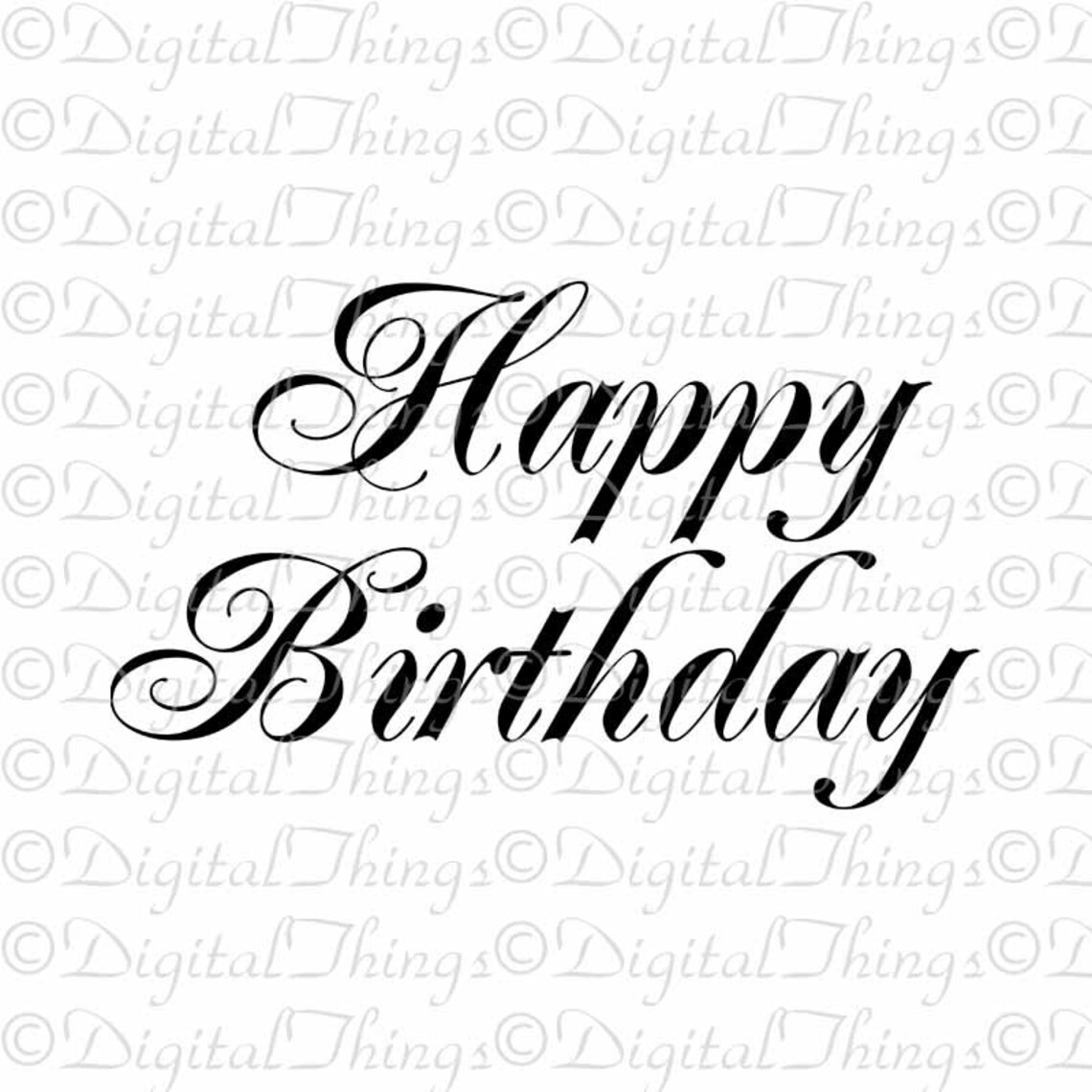 Happy Birthday Script Wall Decor Art Typography Word Art Etsy
