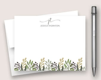 Personalized Note Card Set. Personalized Stationery Set. Personalized Stationary Card Set. Floral Card Set. DT3061