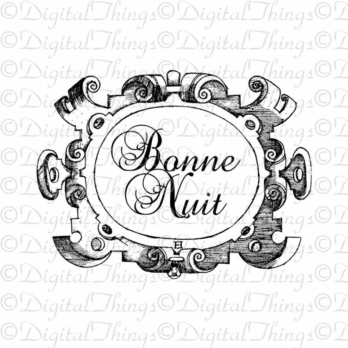 French Script Bonne Nuit Good Night French Decor Wall Decor | Etsy