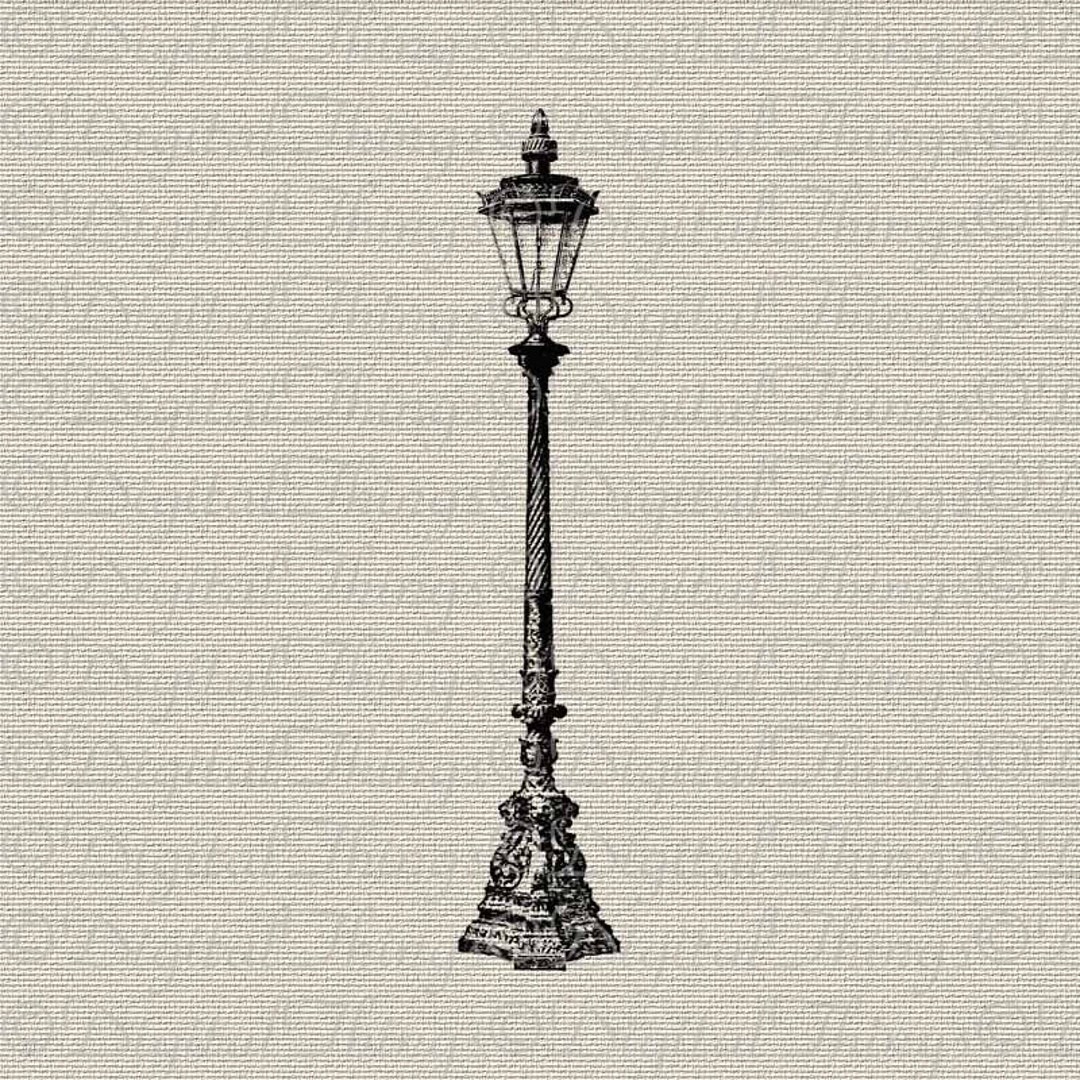 Vintage Lamp Post Outdoor Light Wall Decor Art Printable Digital
