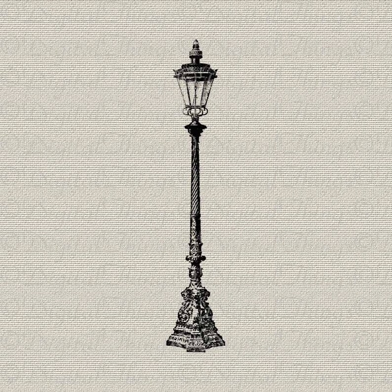 Vintage Lamp Post Outdoor Light Wall Decor Art Printable Etsy
