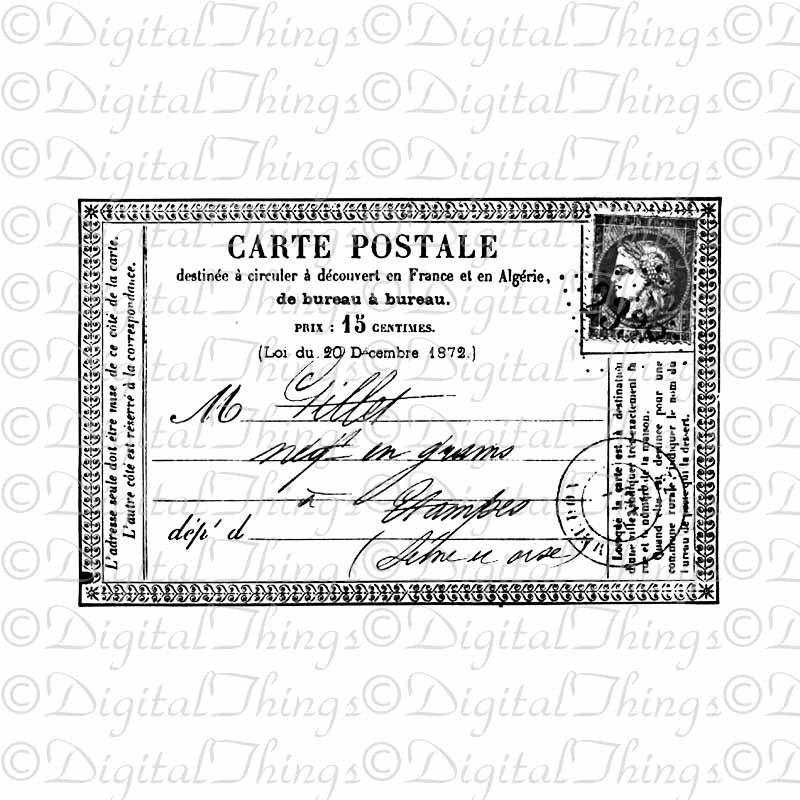 French Stamp French Postcard French Postmark French Decor Etsy