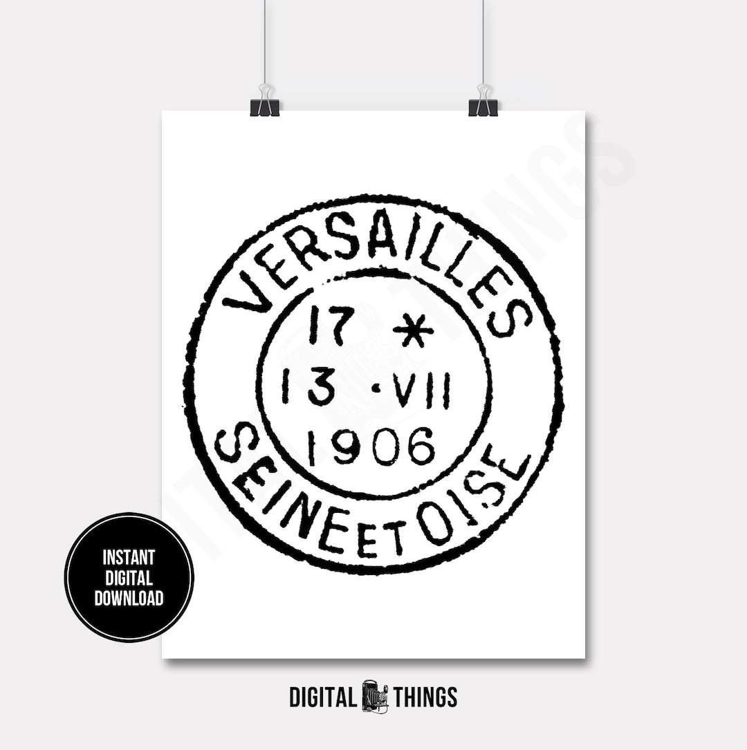 French Stamp French Postmark French Decor Wall Decor Art Printable ...
