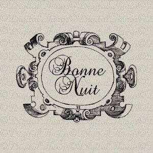French Script Bonne Nuit Good Night French Decor Wall Decor Printable ...