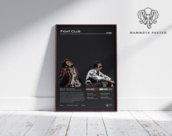 Fight Club Wall Art: Classic Movie Poster (Custom Digital Download)
