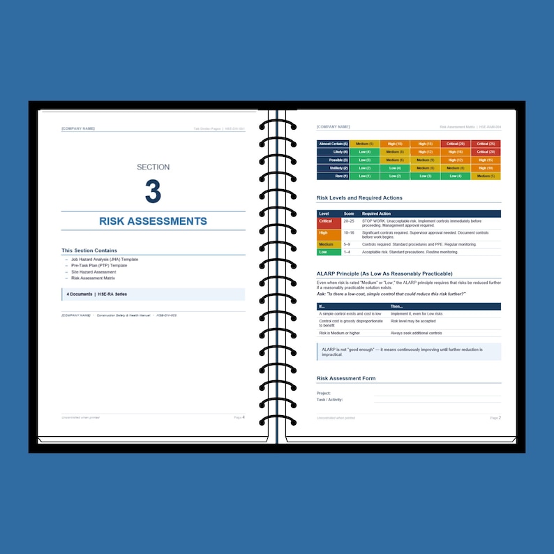 Construction Safety Manual Template for Contractors OSHA Compliant Program Editable Workplace Hazard Prevention Plan image 6