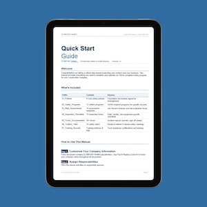 Construction Safety Manual Template for Contractors OSHA Compliant Program Editable Workplace Hazard Prevention Plan image 11
