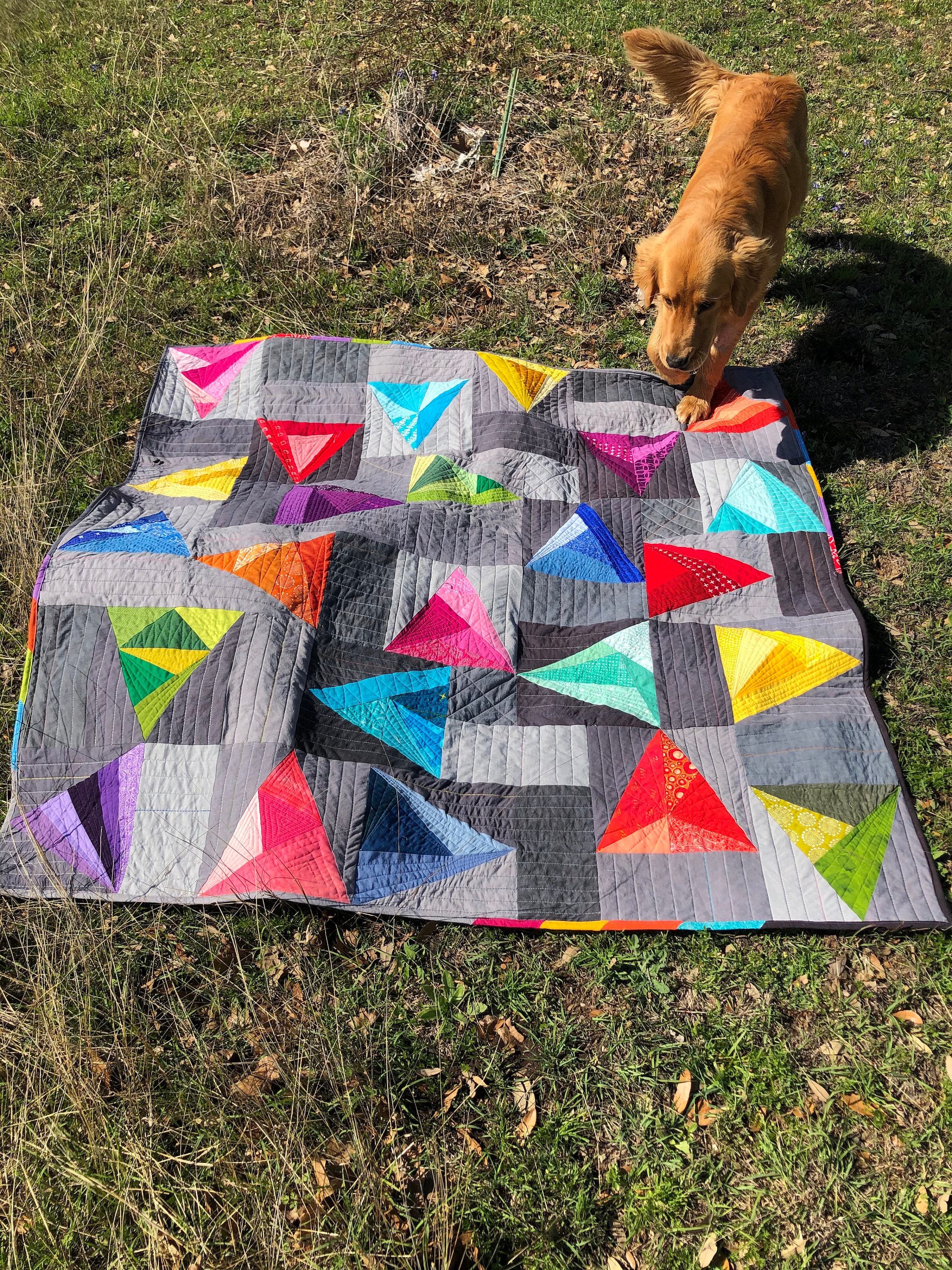 Spinning Triangles Modern Quilt Pattern - Etsy