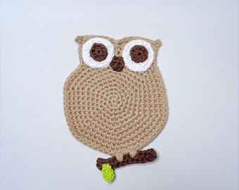 Handmade Crochet 100% Cotton Owl Coasters