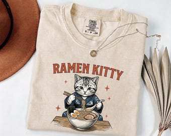Ramen kattunge-t-shirt rolig kattunge japansk ramen kattunge kattunge kattunge kattunge kattunge kattunge kattunge kattunge kattunge kattunge kattunge gåva