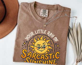 Din stråle av lite sarkastiskt solsken har anlänt T-shirt, sarkastisk komfortfärgad skjorta, estetisk positivitetstopp, rolig t-shirt för män och kvinnor