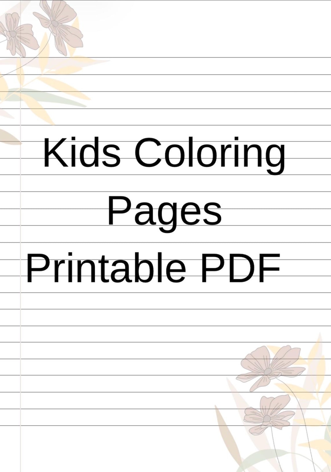 Kids Coloring Pages Printable PDF – Fun Coloring Book for Children - Etsy