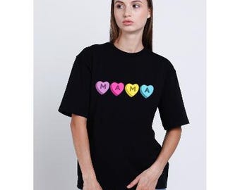 MAMA PNG | Letters in Hearts Design