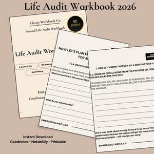 Digital planner PDF instant download self reflection journal GoodNotes Notability