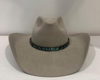 Abalone Muschel Cowboy Hutband - Schillernder Western Stil