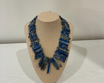 Blaue Jaspis Halskette
