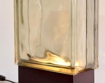 Handmade Glass Block Lamp Base Glass block not included. Vintage Inspired Table Lamp