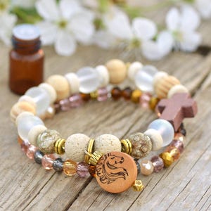 Set di braccialetti Boho con perline, ciondolo a forma di cavallo, regalo in stile western per allevatori, set di braccialetti con diffusore di lava, gioielli Boho casual