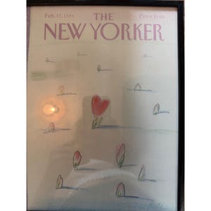 Portada enmarcada de la revista The New Yorker del 17 de febrero de 1986, ilustración de un corazón. imagen 3