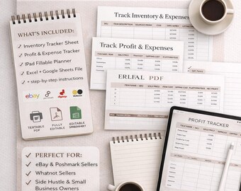 Reseller Inventory & Profit Tracker | Small Business Spreadsheet (PDF)