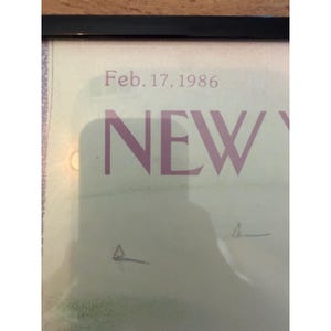 Portada enmarcada de la revista The New Yorker del 17 de febrero de 1986, ilustración de un corazón. imagen 6