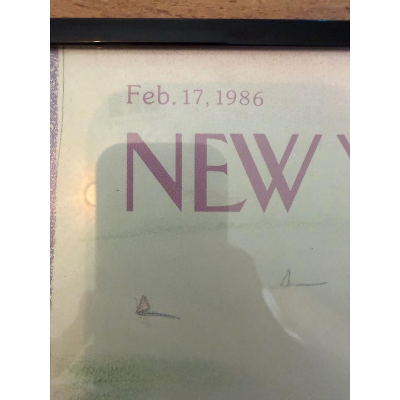 Portada enmarcada de la revista The New Yorker del 17 de febrero de 1986, ilustración de un corazón. imagen 6