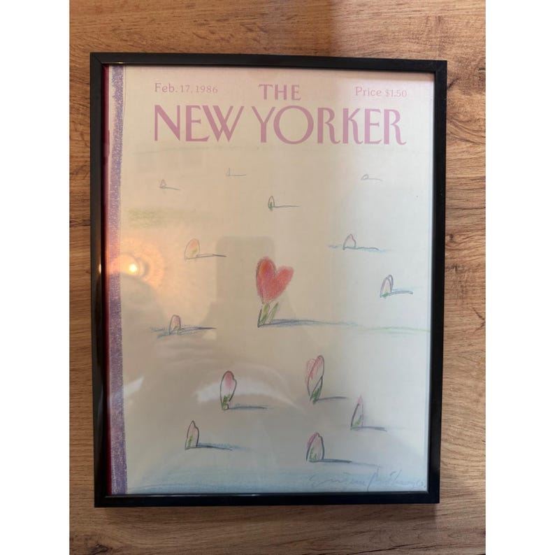 Portada enmarcada de la revista The New Yorker del 17 de febrero de 1986, ilustración de un corazón. imagen 2
