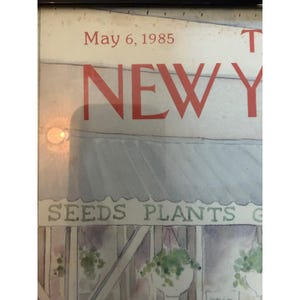 Vintage May 6 1985 The New Yorker Framed Cover Anne Burgess Garden Shop Art image 6