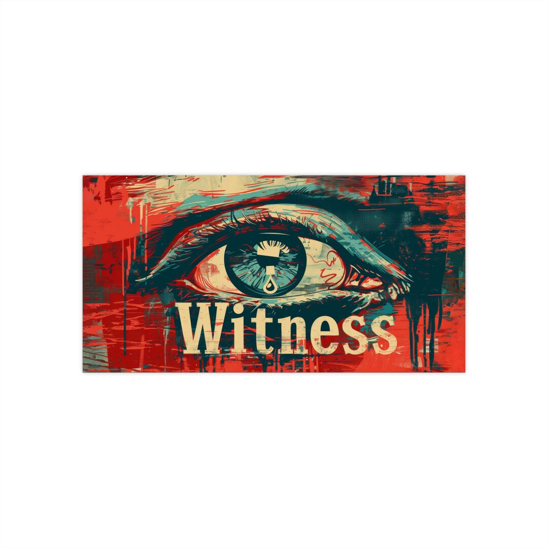 Witness Eye Art Bumper Sticker | Surveillance Graphic Sticker - Etsy