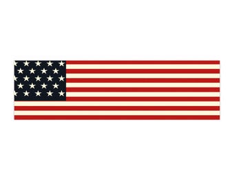 Vintage American Flag Bumper Sticker | Weathered Patriotic Decal