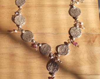 Bronze Necklace With Crystals