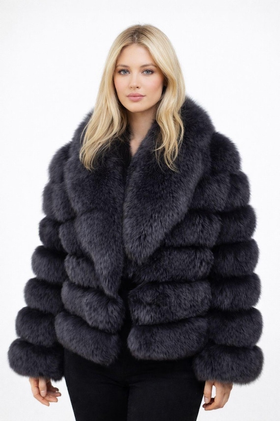 Luxury Women's Fur Coat, Elegant Warm Winter Jacket