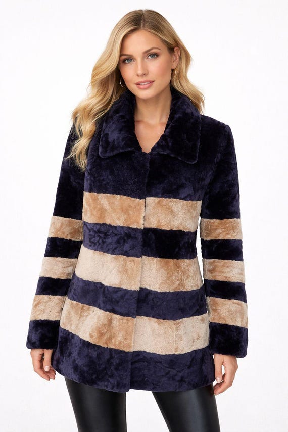 Hakiki Deri Kadın Ceket El Yapımı Kürk