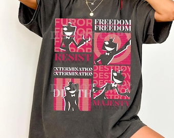 Maglietta con grafica Comfort Colors: Libertà, Resistenza, Sterminamento, Maestà