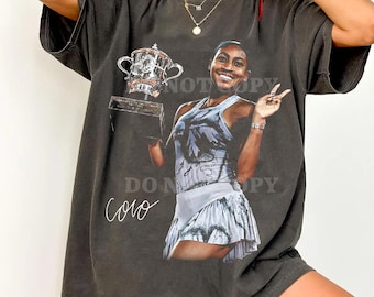 Maglietta sportiva con grafica Comfort Colors Coco Gauff