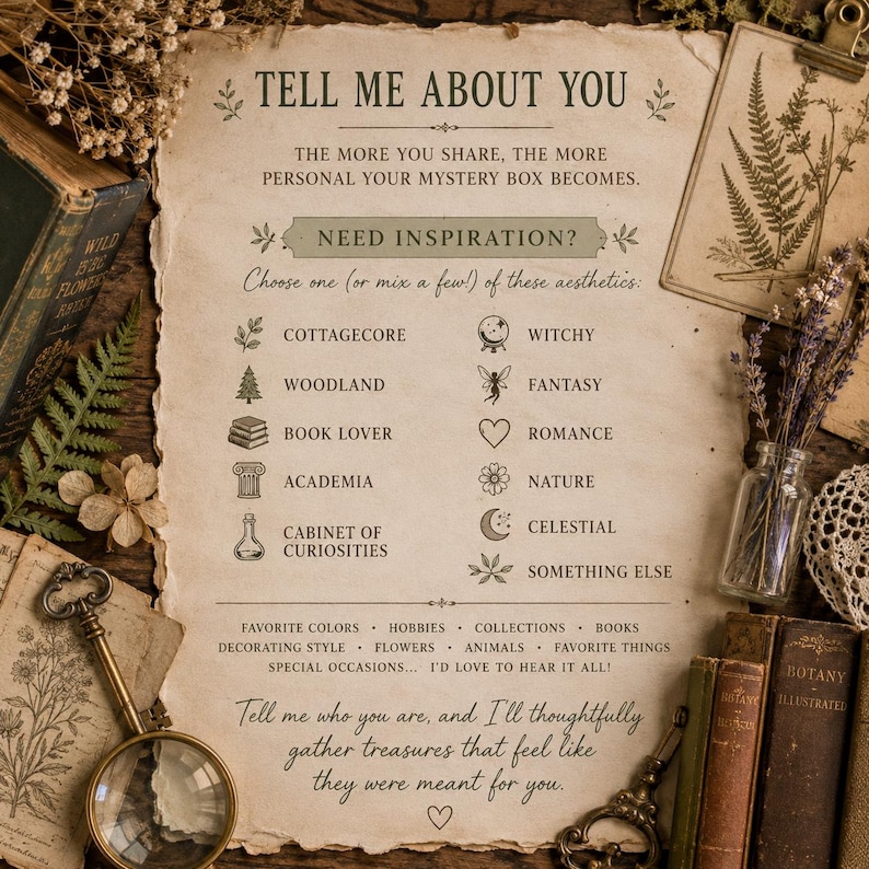 Personalized Thrifted Mystery Box | Curated Vintage Decor, Books, Curiosities, Cottagecore & Dark Academia