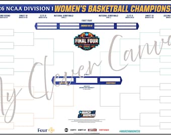 2026 NCAA March Madness Printable Bracket (digital Download) - Etsy