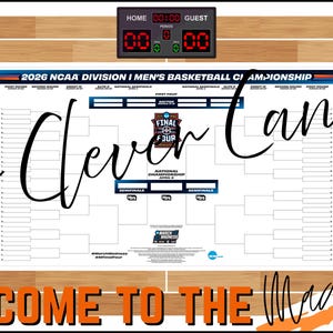 2026 NCAA March Madness Printable Bracket (Digital Download)