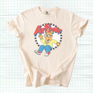 Comfort Colors Arthur Cartoon Character T-Shirt, PBS Kids TV Show Tee, Retro Aardvark Design, 90s Nostalgia, Kids Animated Series