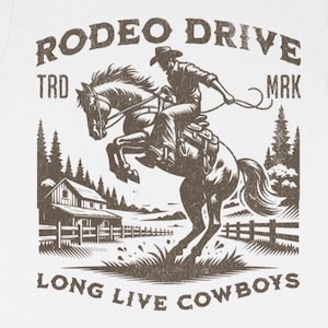 Camisetas de Rodeo Drive, Camisetas de Vaqueros, Camiseta "Viva los Vaqueros", Camiseta de Rodeo, Camiseta del Oeste, Camiseta Campestre, Camisetas Ecuestres