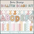 Boho Bulletin Board Set | Borders, Letters, Numbers, Banners & Accessories
