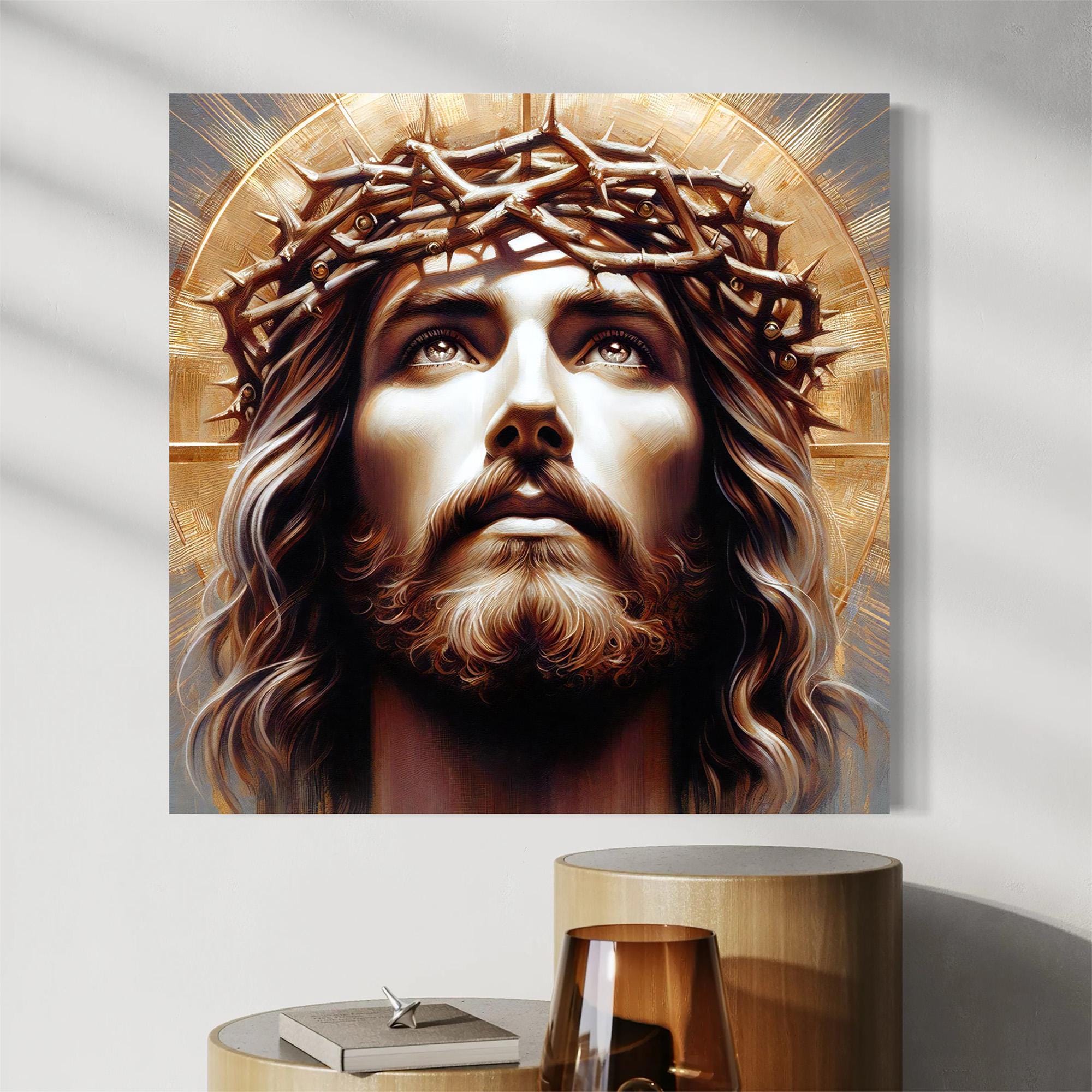 Jesus Christ Crown of Thorns Poster Canvas Print Home Decor Wall Art - Etsy