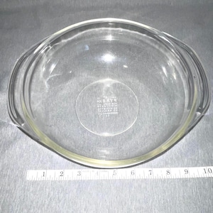 Vintage PYREX #024 Clear Glass 2 Quart Casserole Dish, No Dome Lid, USA