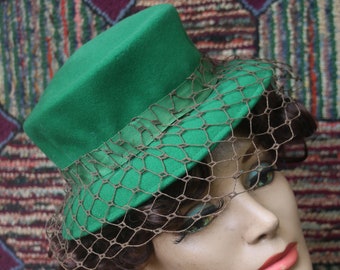 Vintage Green Felt Hat