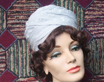 Vintage Silver Turban Hat