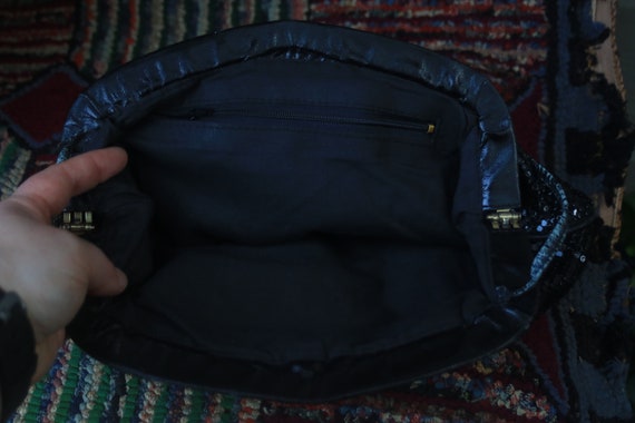 Vintage Black Metal Mesh Shoulder Bag - image 6