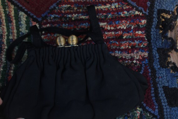 Vintage Black Fabric Graceline Master Purse Bag - image 5
