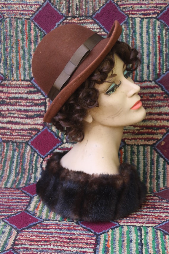 Vintage Brown Felt Hat