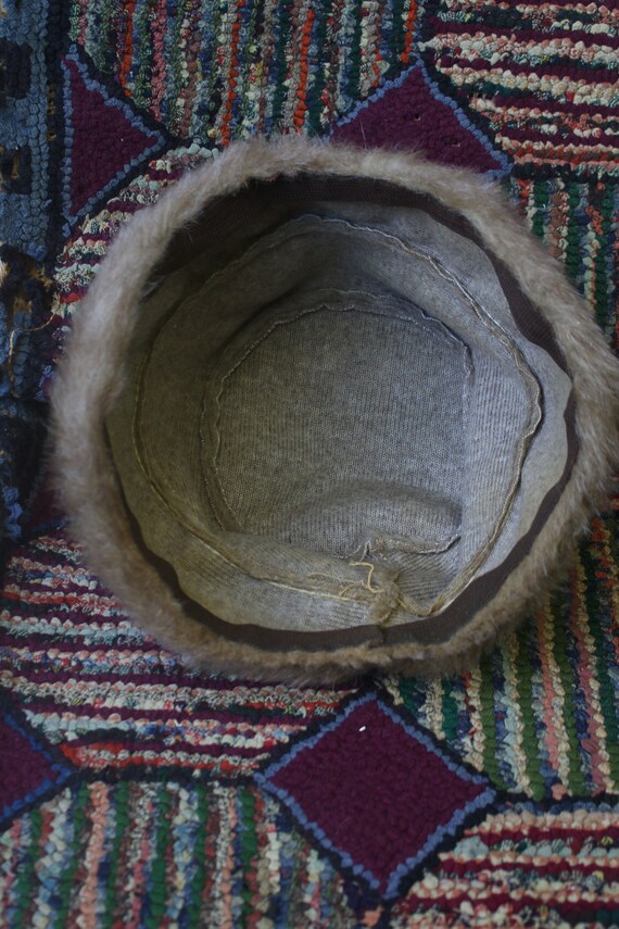 Vintage Tan Faux Fur Beehive Hat - image 8